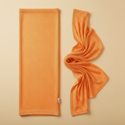 portage en écharpe orange tissu