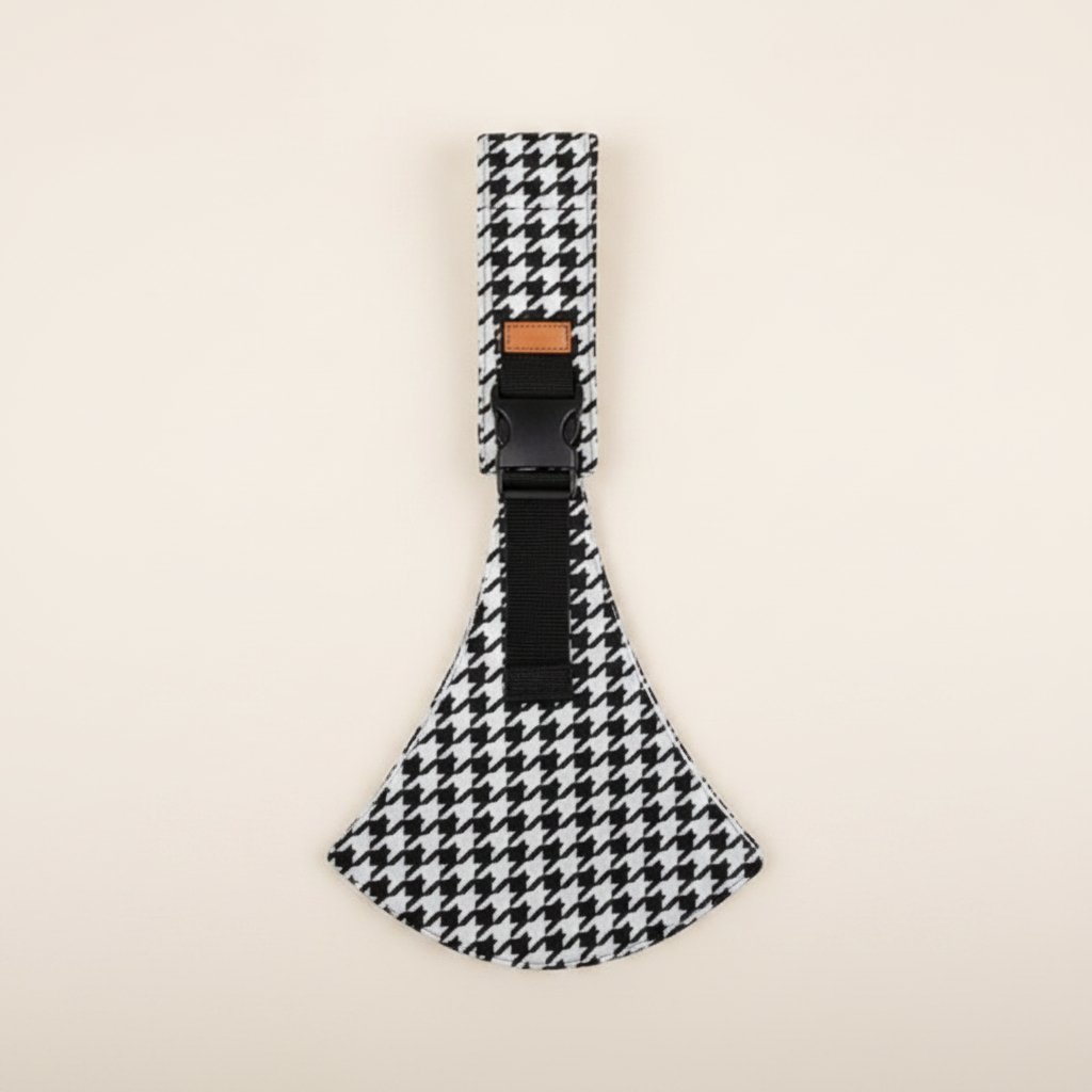 porte bebe black houndstooth