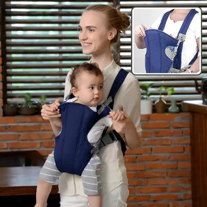 porte bebe bleu dos