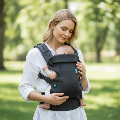porte bebe ergonomique maman forêt