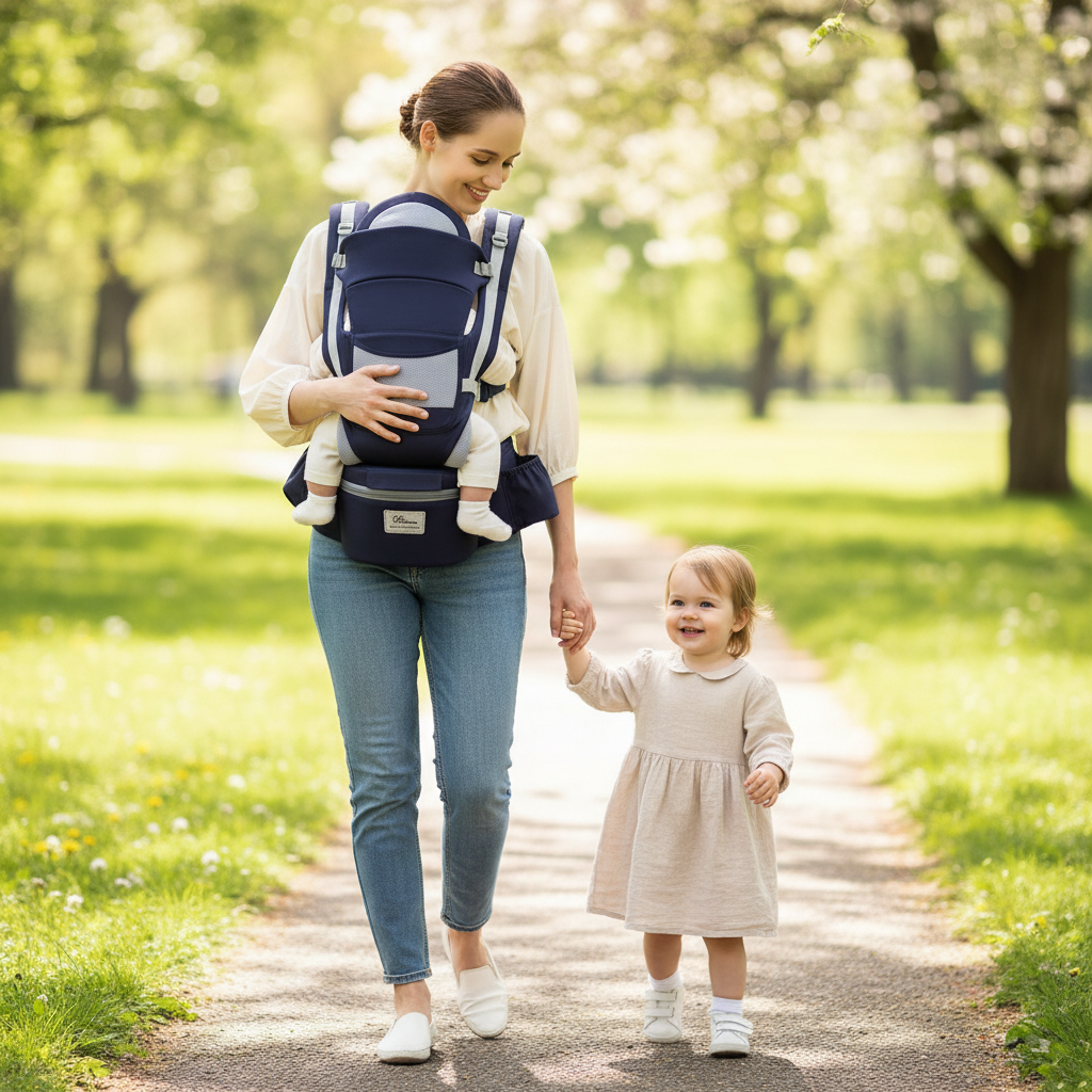 porte-bébé nouveau-né maman marine fillette