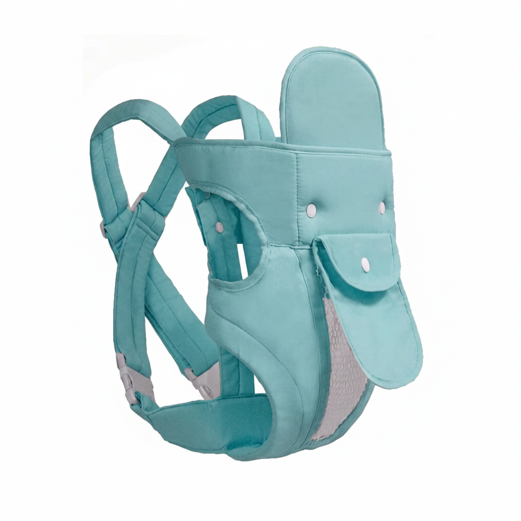 porte bebe physiologique bleu