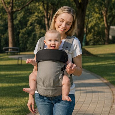 porte bébé physiologique gris sentier