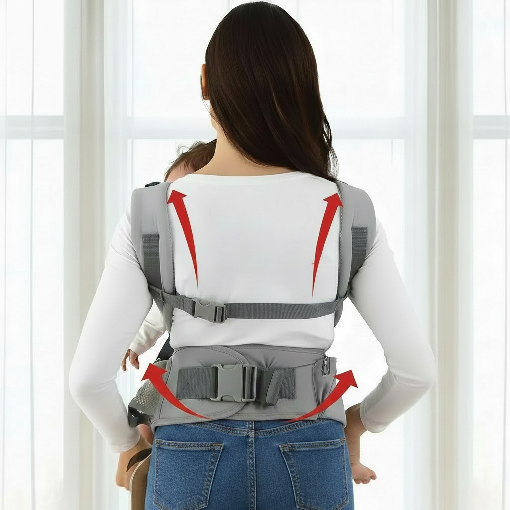 porte bébé physiologique maman bretelles dos