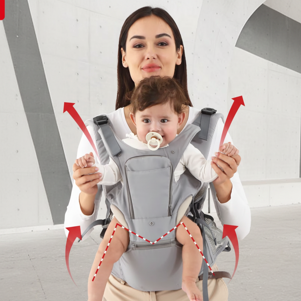 porte bébé physiologique maman flèches rouges