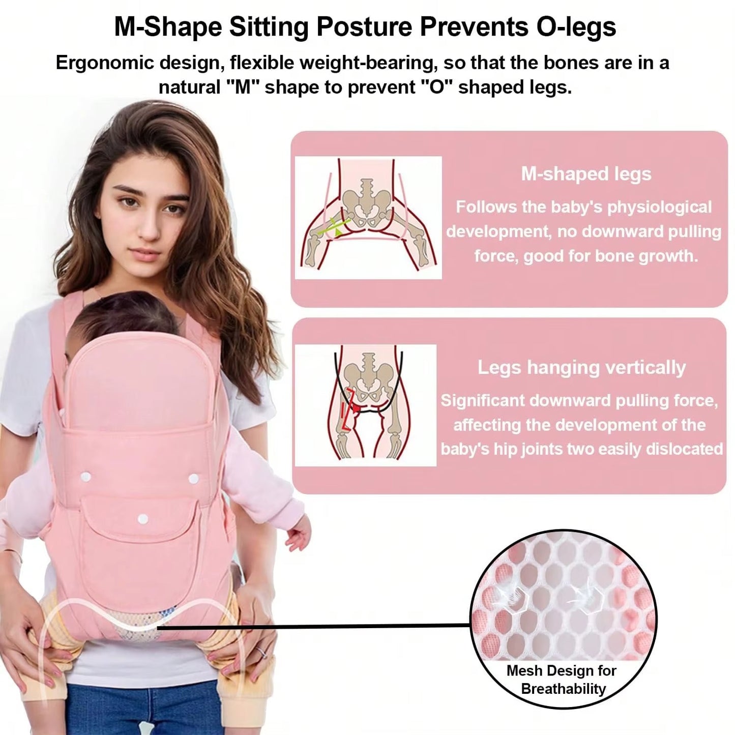 porte bebe physiologique position M