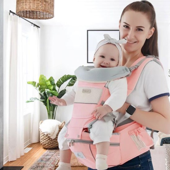 porte bébé rose maman
