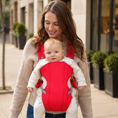 Porte bebe rouge maman balade