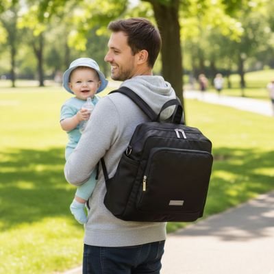 sac à dos à langer noir homme