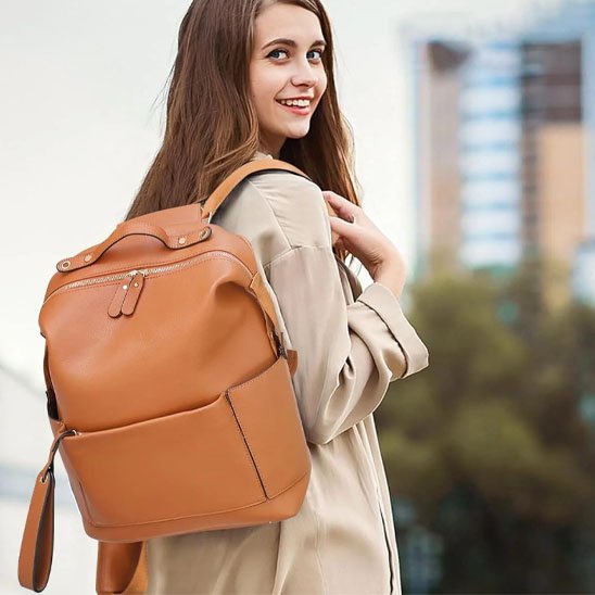 sac a dos bebe brun fille
