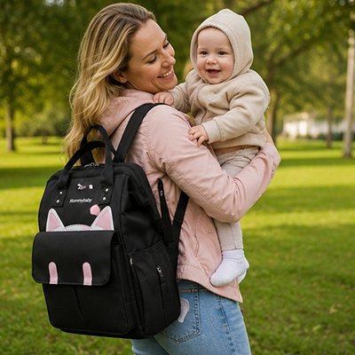 sac a dos bebe maman noir parc