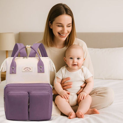 sac a dos bebe mauve