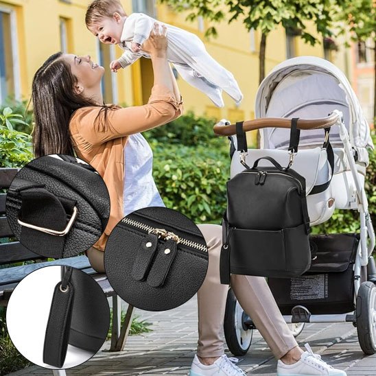 sac a dos bebe noir accessoires