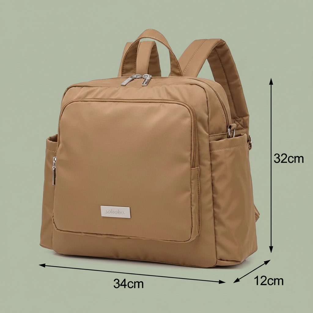 sac à langer à dos brun dimensions