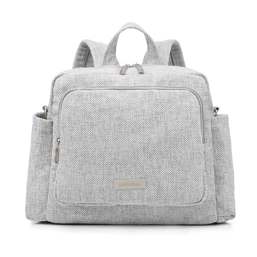 sac à langer à dos gris