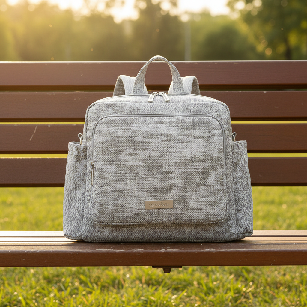 sac à langer à dos gris
