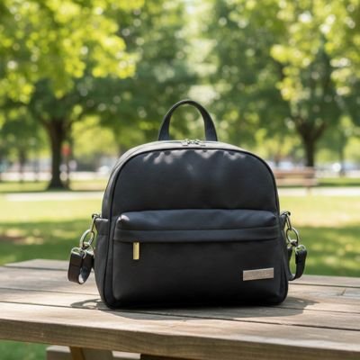 sac à langer à dos table noir