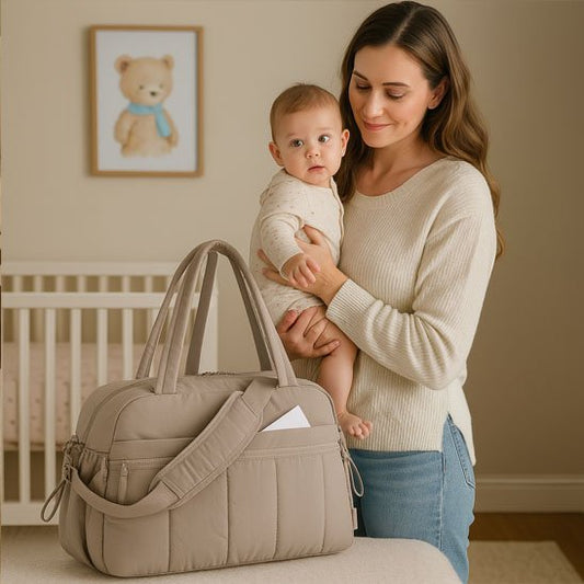 sac a langer bebe cadre kaki