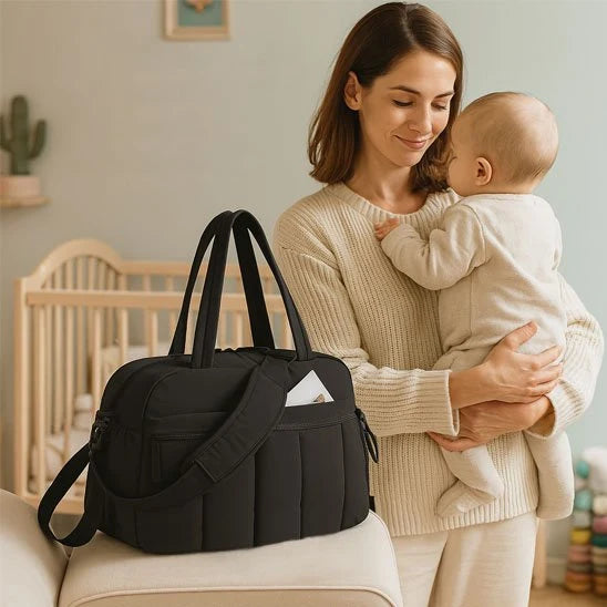 sac a langer bebe cadre noir