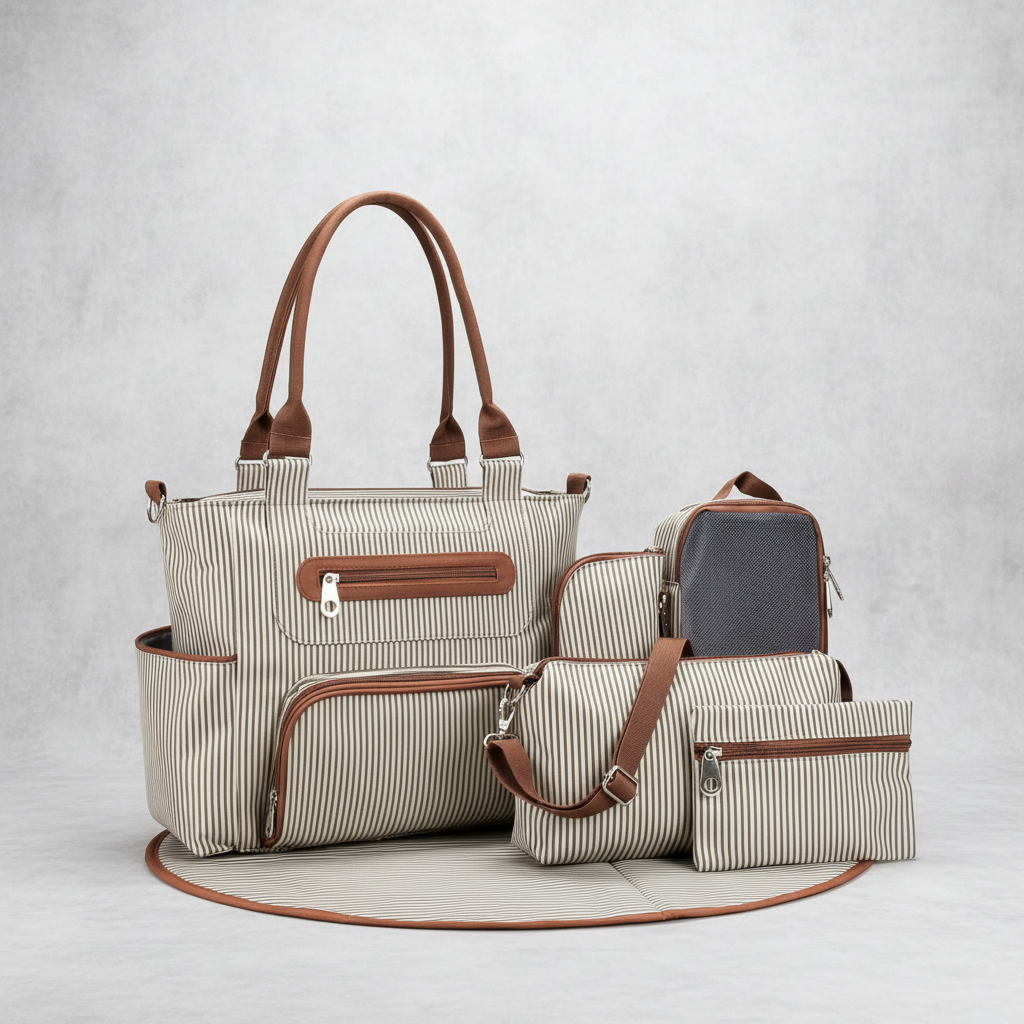 sac à langer bébé complet khaki