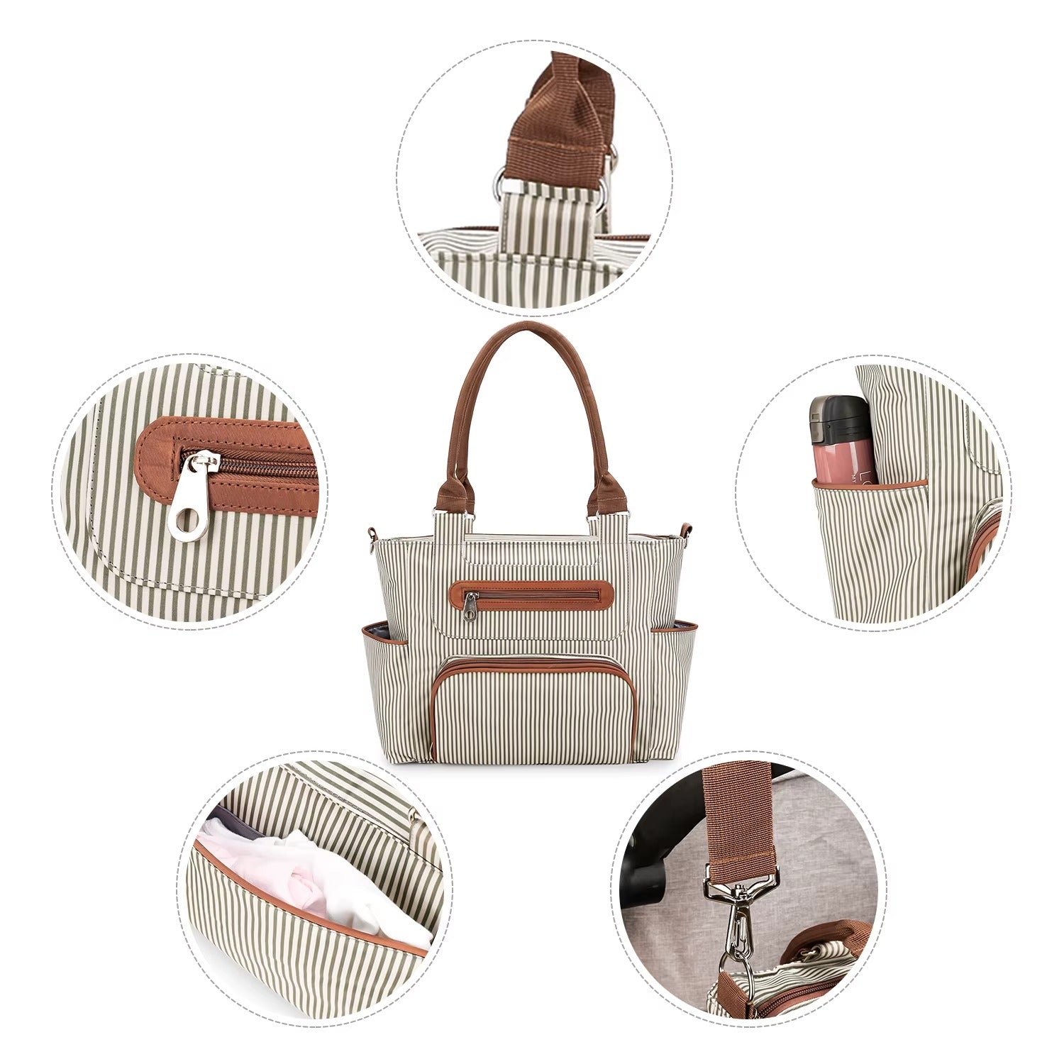sac à langer bébé détails