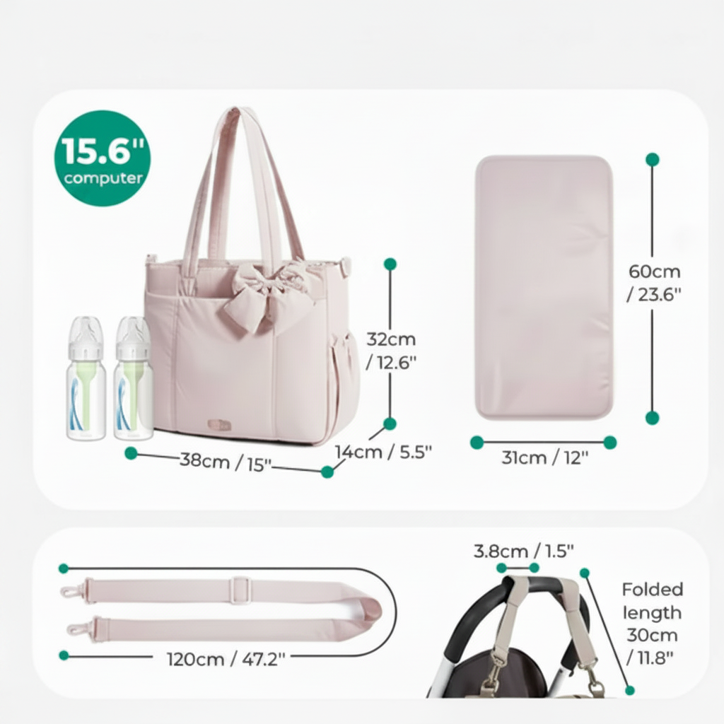 sac à langer bebe dimensions