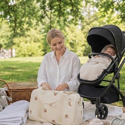 sac à langer bébé maman lapin poussette