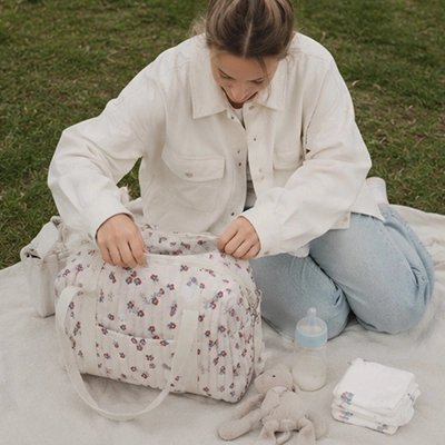 sac à langer fleur maman couverture