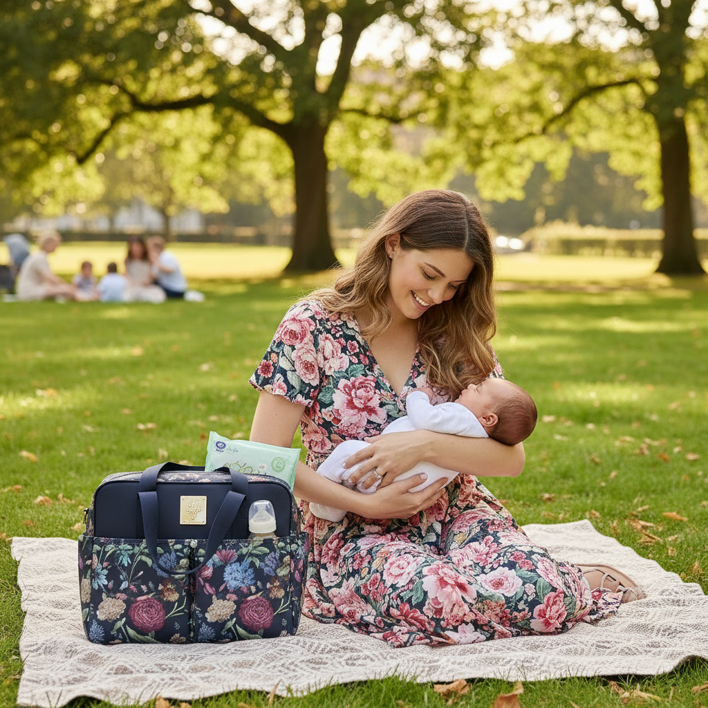 sac a langer maman parc verdure