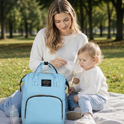 sac à langer sac à dos maman bleu picnic