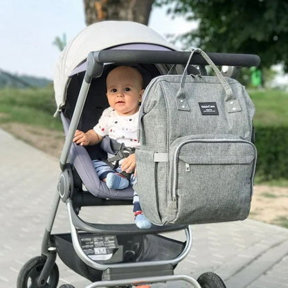 sac à langer sac à dos poussette gris