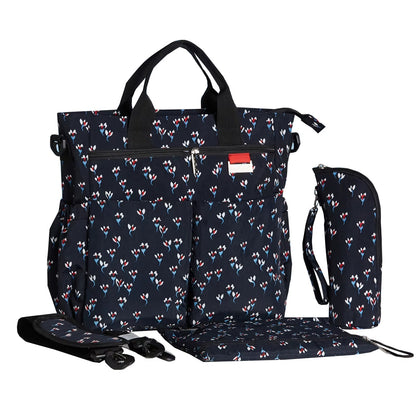 sac bebe à langer black floral