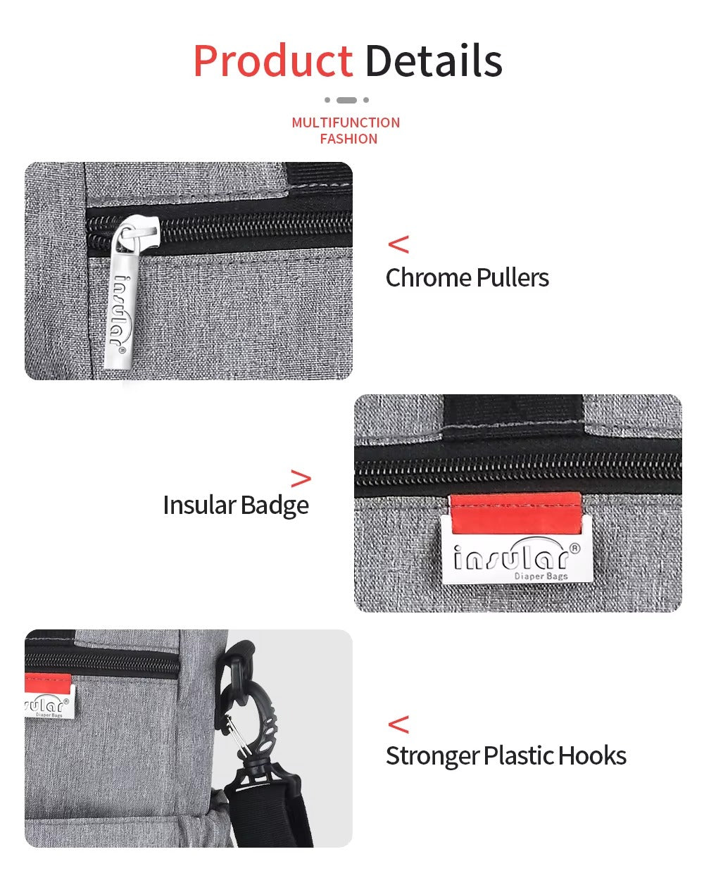 sac bebe à langer détails