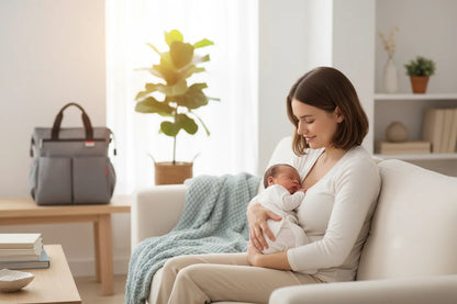 sac bebe à langer gris maman salon