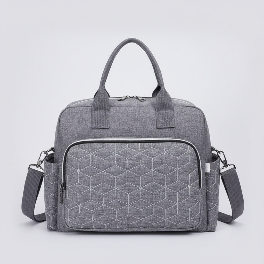 sac bebe à langer gris pâle