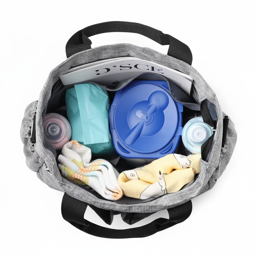 sac bebe à langer intérieur objets