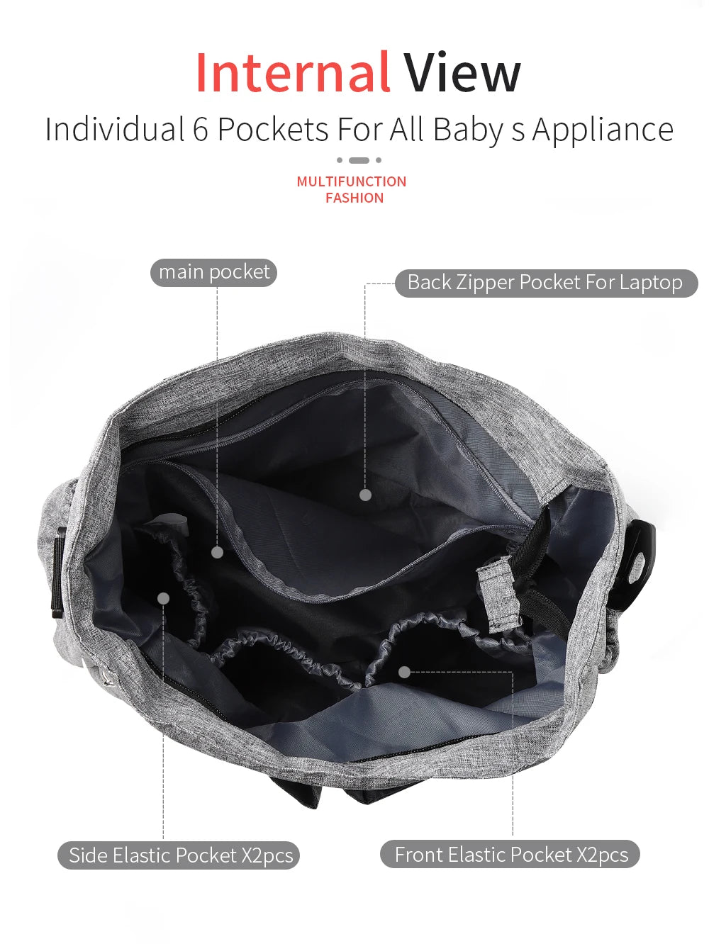 sac bebe à langer intérieur vide