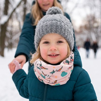 Tour de cou bébé manteau vert