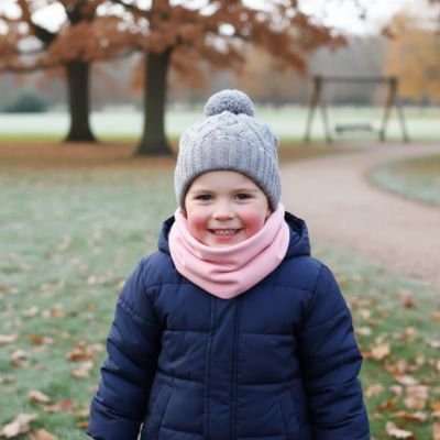 tour de cou bebe rose tuque grise