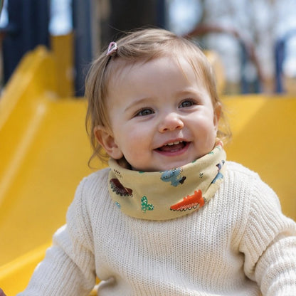 Tour de cou bebe vert tobogan jaune